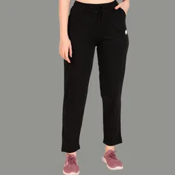 gaa Pack of 2 Women Solid, Printed Black, Maroon Track Pants image 5