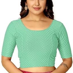 pt priyanka textiles Round Neck Women Blouse-picture-29