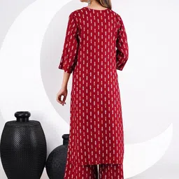 dhibha Women Viscose Rayon Kurti Pant Set image 2