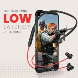 qvee Bullets Q2 - MAGNETIC POWER OFF/ON 48Hr Playtime Headphone Neckband Earphone-21 Bluetooth Gaming Headset image 2