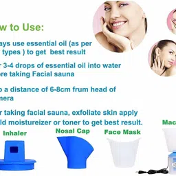 DipNish 3 in 1 Medical Facial Steamer Inhaler Vaporizer for Face, Nose, Cold & Cough Vaporizer Vaporizer image 5