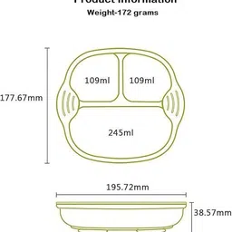 hrk enterprise Silicone Suction Plates for Toddler & Baby (Rose Pink)- Silicone image 3