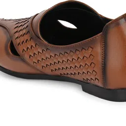 vellinto Stylish RAJAURI Ethnic Mojari for Men | PU Leather Party Wear Festive Wear Casuals For Men image 5