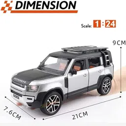 sarjudas enterprise 1:24 Land Rover Defender Model Car Zinc Alloy Pull Back Toy Diecast Toy Cars image 3
