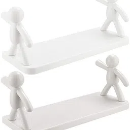 shreejee Self Adhesivecute Floating Shelves Wall Shelf for Home, Office & Kitchen X2.700 Plastic Wall Shelf image 3