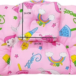 sakib Baby Mosquito Pink Net with Soft Pillow Cotton Washable Infants Mosquito Net image 2