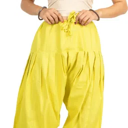 atriyo Pure Cotton Solid Women ["Yellow"] Salwar-picture-16