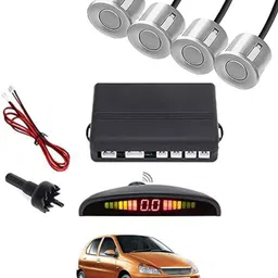 autofetch Universal 4 Silver Reverse Parking Sensor-AF25A454 Universal 4 Silver Reverse Parking Sensor-AF25A454 Parking Sensor image 1