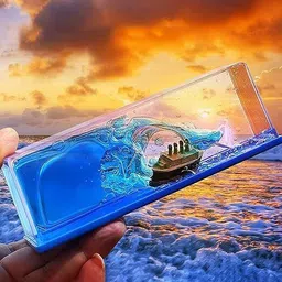 skyunion Black Pearl Ship Titanic Cruise Ship Model Liquid Wave Decoration Diffuser image 2