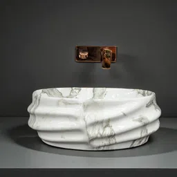 clayramic Premium Designer Ceramic Wash basin (M-Antic-1060) Antic (14x18x6)(M-1060) Table Top Basin-picture-30