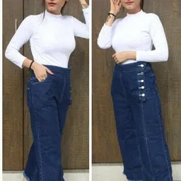 nicefashion Women Regular High Rise Dark Blue Jeans image 2