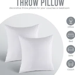 vlysium small cushion 12*12 inch pillow for sofa (30x30 cm) Cotton Solid Cushion Pack of 4 image 4