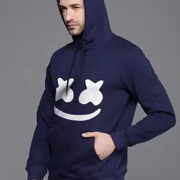 stylesmyth Men Full Sleeve Printed Hooded Sweatshirt image 3