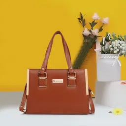 golden star Women Tan Messenger Bag image 4