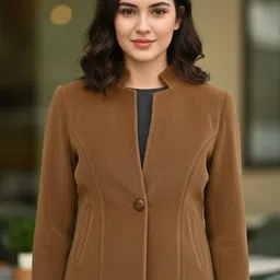 VELVET Self Design Coat For Women-image-21