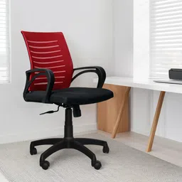 seventh heaven Bolt Ergonomic Office Chair Mid Back Lumbar Support Armrest 3-Year Warranty Fabric Office Arm Chair-picture-20