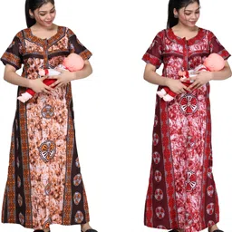 tanishka enterprises Pack of 2 Women Maternity/Nursing Nighty-picture-23
