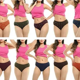 bornify Pack of 10 Women Hipster Multicolor Panty-picture-28