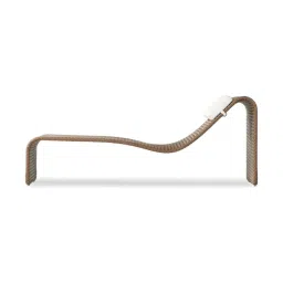 casacraft from pepperfry Lettiere Wicker Poolside Lounger in Light Brown Colour image 4