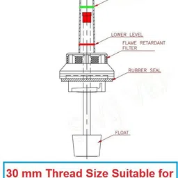 divinext Home Inverter Battery Vent Plugs Floater Set Water Level Indicator Din Float Cap 30 mm Thread Size Suitable for Home Exide, Amaron, Luminous, Livguard, Microtek Non-magnetic Line Level image 2
