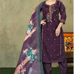 shivay fashion Women Fit and Flare Purple Knee Length Dress-picture-39