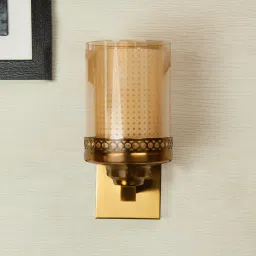 kapoor lampshades Bumpy Metal Wall Mounted Uplight Sconce (Yellow) image 3
