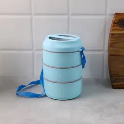 shopti 3 Layer Insulated Lunch Box 3 Containers Lunch Box image 5