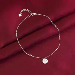 925 Silver Waterli Charm Anklet|Gift for Women|Lifetime Plating|6 Month Warranty Sterling Silver Toe Anklet-image-38