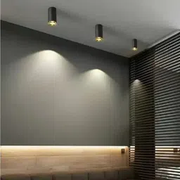 hybrix LED (6 Watt) Drum Light | Cylinder Light | Spot wall/Ceiling Surface Light, Rose Gold Chrome, Optical COB LED, IP67 Waterproof, Indoor/Outdoor Use, Black Body, Warm White Light (PACK OF2) Post Light Outdoor Lamp image 5