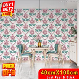 walldaddy Vinyl Decorative Multicolor Wallpaper image 1