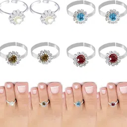 goldfish German Silver Stylish Toe Ring Brass, Silver Toe Ring-picture-28