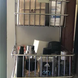 kitchengud Utensil Kitchen Rack Mountable Detergent Holder / Bathroom Rack Stainless Steel Wall Shelf Steel-picture-17