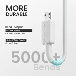 Portronics Micro USB Cable 1 m Konnect Link Fast Charging Cable with 480mbps Data Transfer image 3