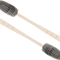 homestic by kuber industries Pack of 2 Long Handle Silicone Water Bottle Cleaning Brush | Grey-picture-5