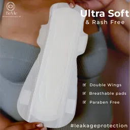 be me Sanitary Pads for Women - LARGE (Moderate - Heavy Flow) - Pack of 30 Pads Sanitary Pad image 5