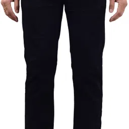 moudlin Men Regular Mid Rise Black Jeans-picture-14