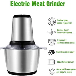 dzovag by dzovag Kitchen Mincer Blender for Meat, Vegetables, Fruits, Onion and Nuts Garlic Electric Vegetable & Fruit Chopper image 2
