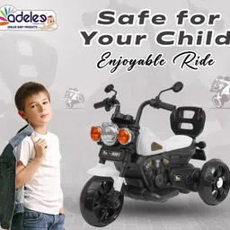 Pedal Accelerator Kids Electric Ride on Bike with LED Headlight & Mp3 Music USB-image-0