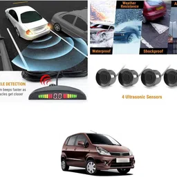 pecunia Parking 0136 DIY LED Car Reverse Sensor Kit with 4 Sensors & Buzzer Alarm Parking P1 Parking Sensor image 1
