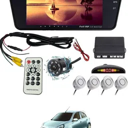 msnp 7Inch Bt Full HD Rearview Monitor Screen With Silver Sensor & Camera For Car 233 Black LED-picture-14