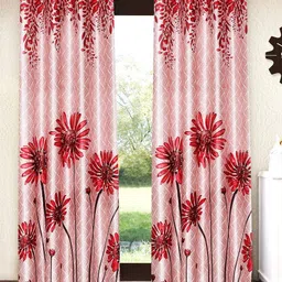 home sizzler 153 cm (5 ft) Polyester Semi Transparent Window Curtain (Pack Of 2)-picture-24
