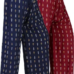 4k fashion Pack of 2 Women Relaxed Maroon, Blue Viscose Rayon Trousers-picture-27
