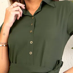 uptownie lite Women Maxi Green Midi/Calf Length Dress image 5