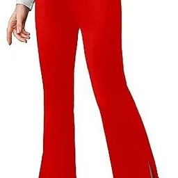 womfit Women Flared Black Cotton Blend Trousers image 4