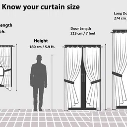 panipat textile hub 213 cm (7 ft) Polyester Semi Transparent Door Curtain (Pack Of 3) image 3