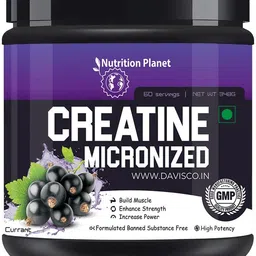 Nutrition Planet Micronized Creatine Monohydrate Powder(Black Currant, 348 grams / 0.76 Lb, 60 Servings) image 1