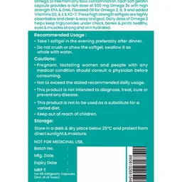 Dr. Morepen Set of 2 Omega 3 Deep Sea Fish Oil 500mg - 60 Softgels Each image 3