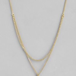 Carlton London Brass Gold-Plated Layered Necklace-picture-17