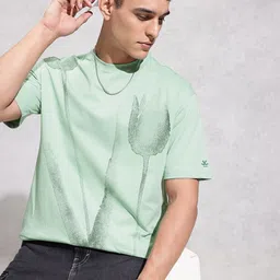 WROGN Pure Cotton Graphic Printed Oversized T-shirt-picture-33