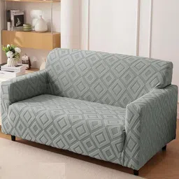 HOUSE OF QUIRK Jacquard Fabric 5 Seater 220 GSM Textured Sofa Cover-picture-44